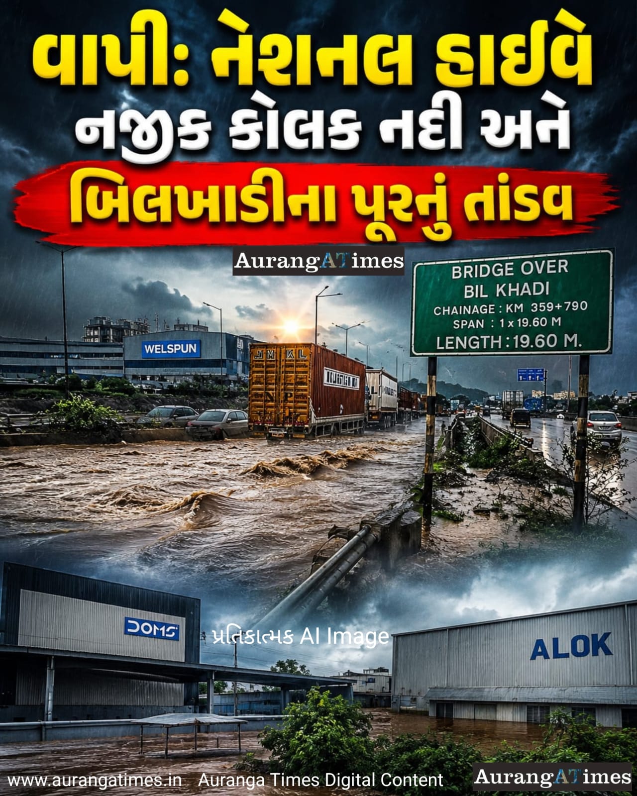વાપી: કોલક નદી અને બિલખાડીના પૂરે ચોંકાવ્યા… નદી કિનારે ઉભેલા ઔદ્યોગિક પ્રોજેક્ટ્સ પર ઊભા થયા ગંભીર સવાલ