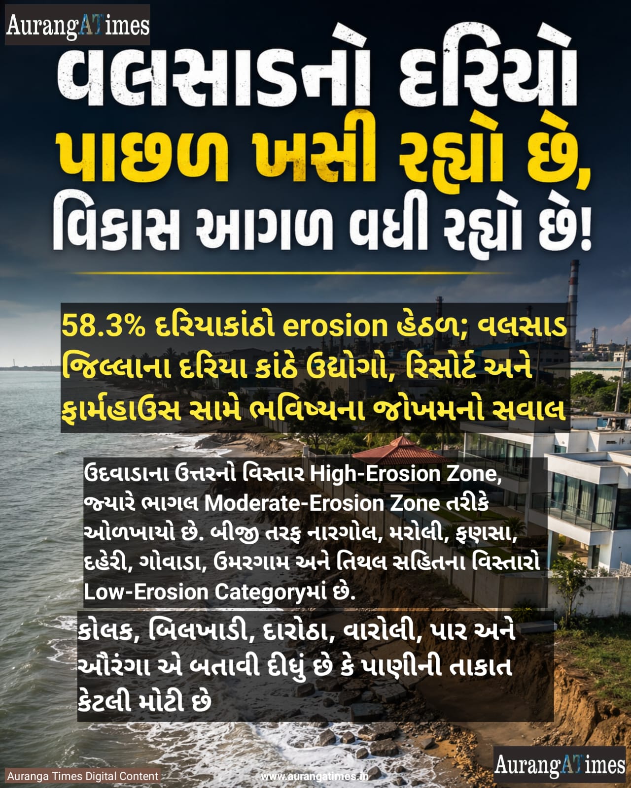 વલસાડનો દરિયો પાછળ ખસી રહ્યો છે, વિકાસ આગળ વધી રહ્યો છે!